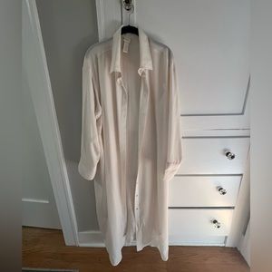 H&M white button up dress